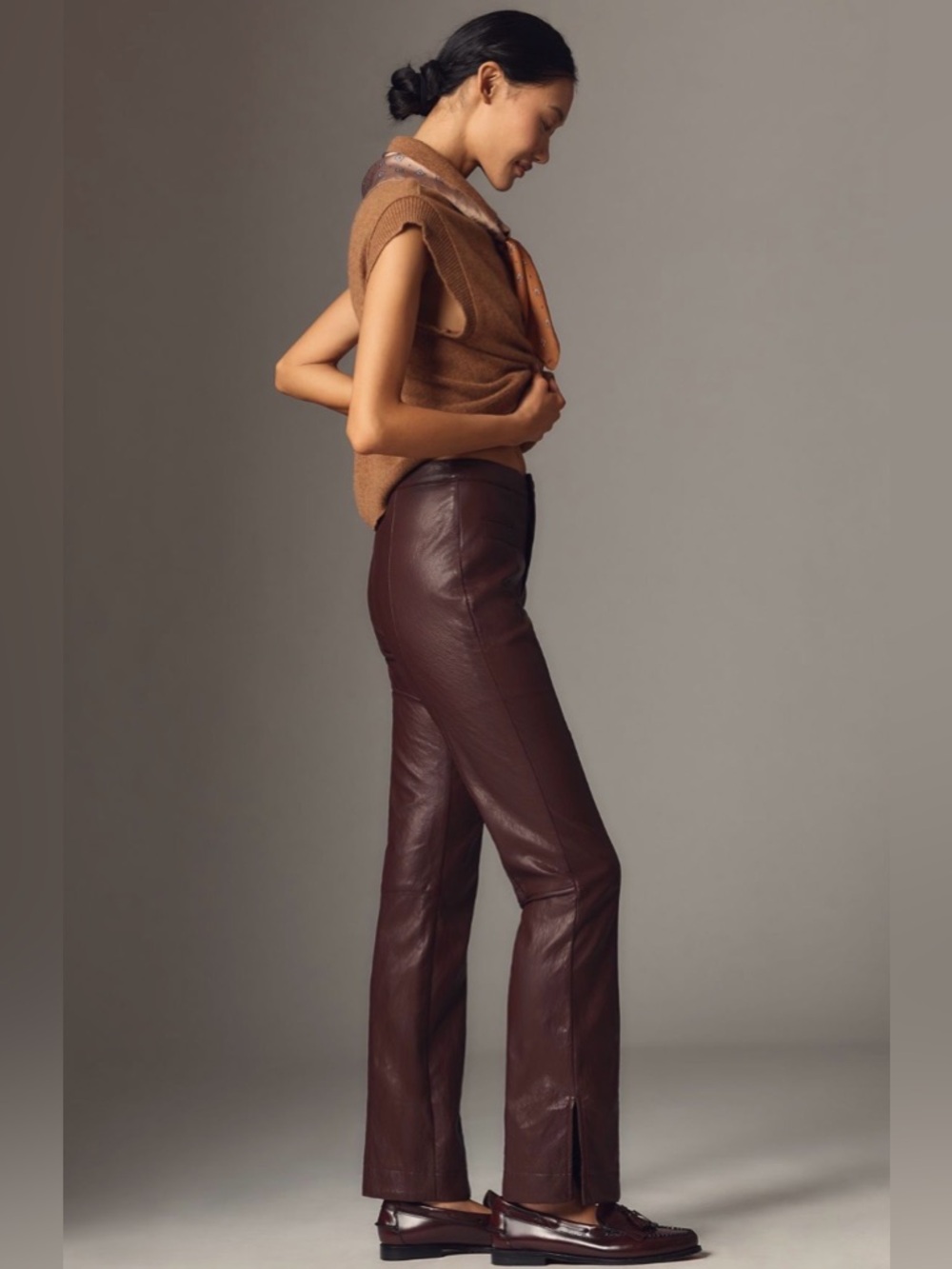 🦄NWT🦄 Siempre Faux Leather High-Rise Flare Pant